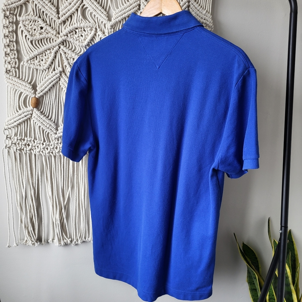 Tommy Hilfiger Royal Blue Short Sleeve Preppy Basic Polo Shirt - Picture 2 of 12